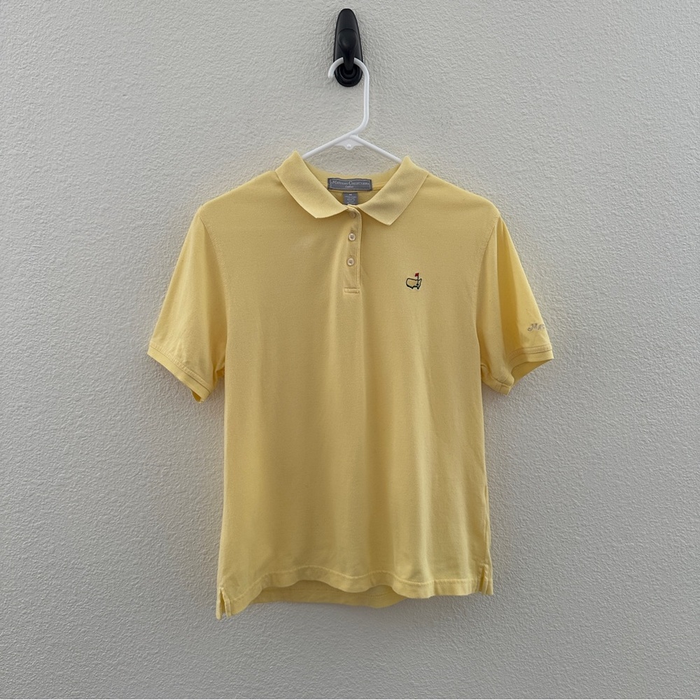 Masters Golf Women’s Yellow Short‎ Sleeve Polo Shirt Top Resort Medium